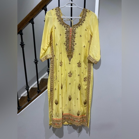 Yellow & Orange Sharara - Picture 9 of 10